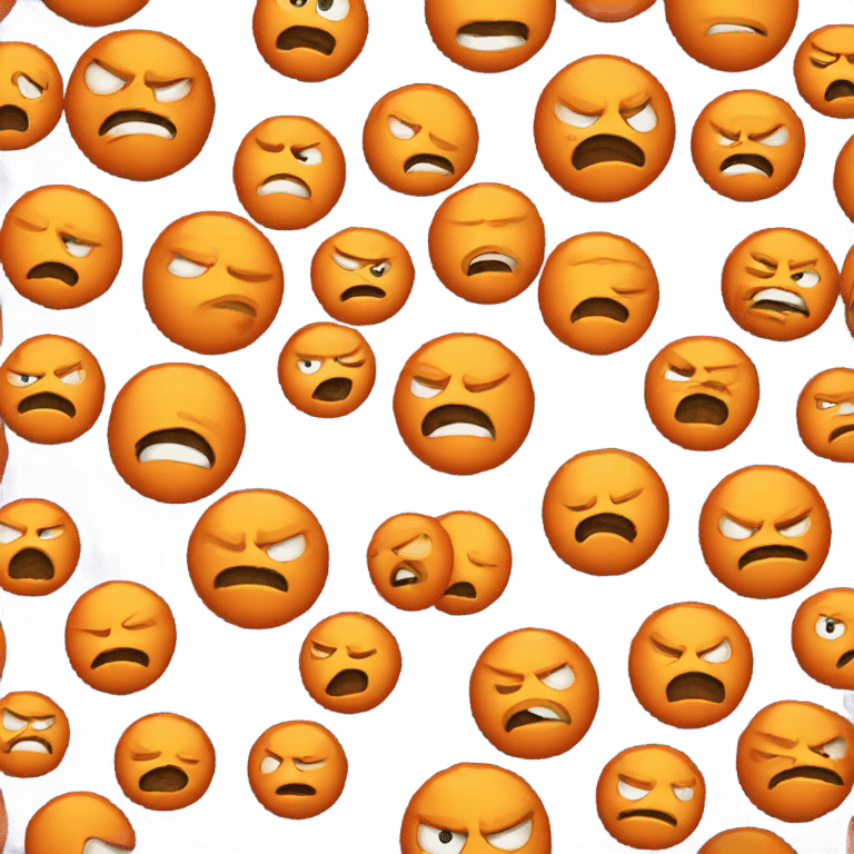 One Angry crying orange face emoji  emoji