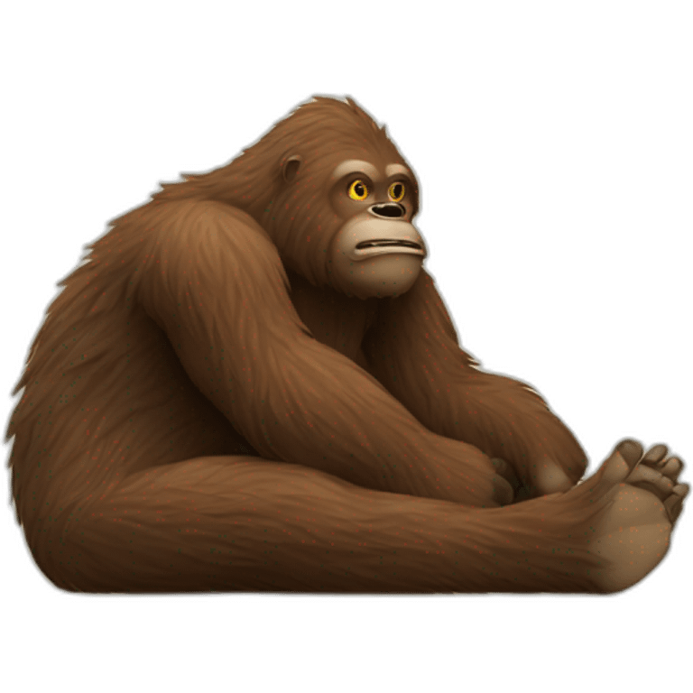 bigfoot lying down emoji