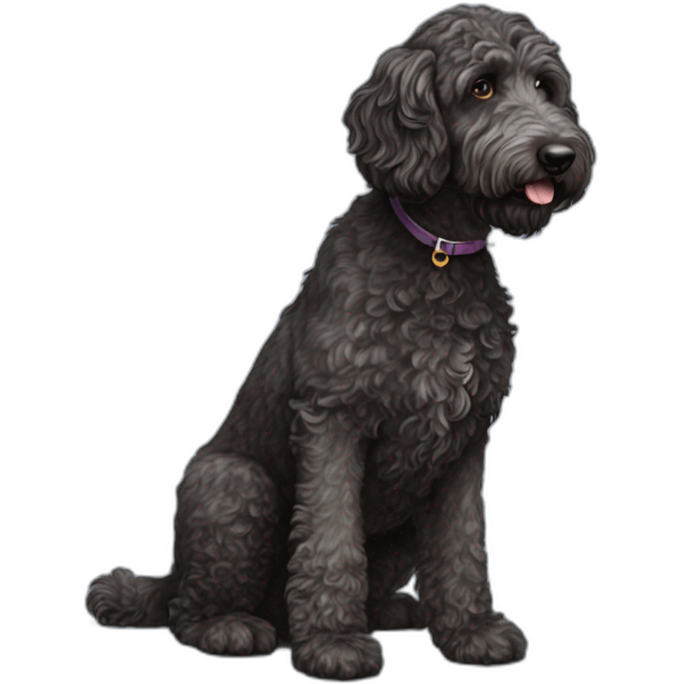 merle black labradoodle emoji