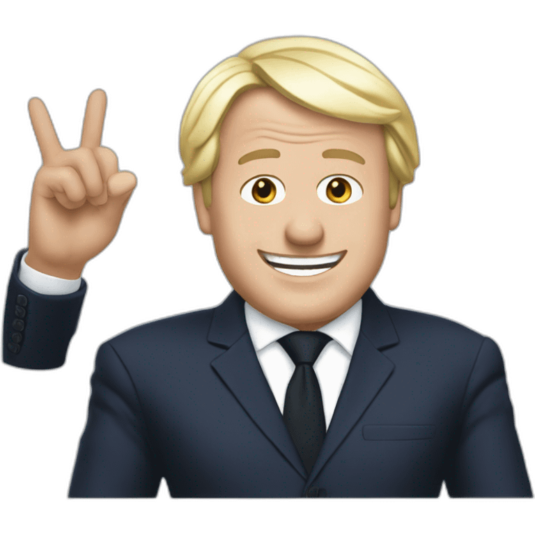 Macron embrasse le pen emoji