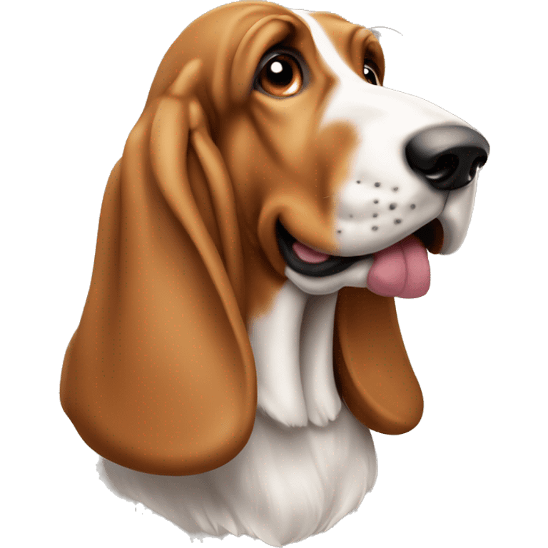 Fully light brown Basset hound emoji