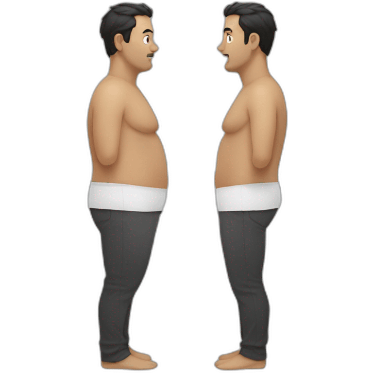 persona con hambre en su barriga emoji