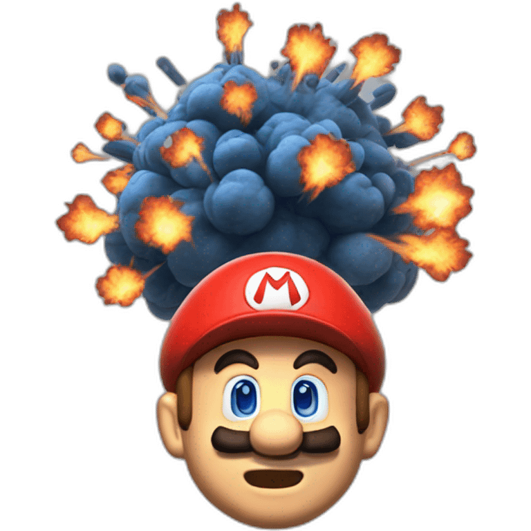 exploding head mario emoji