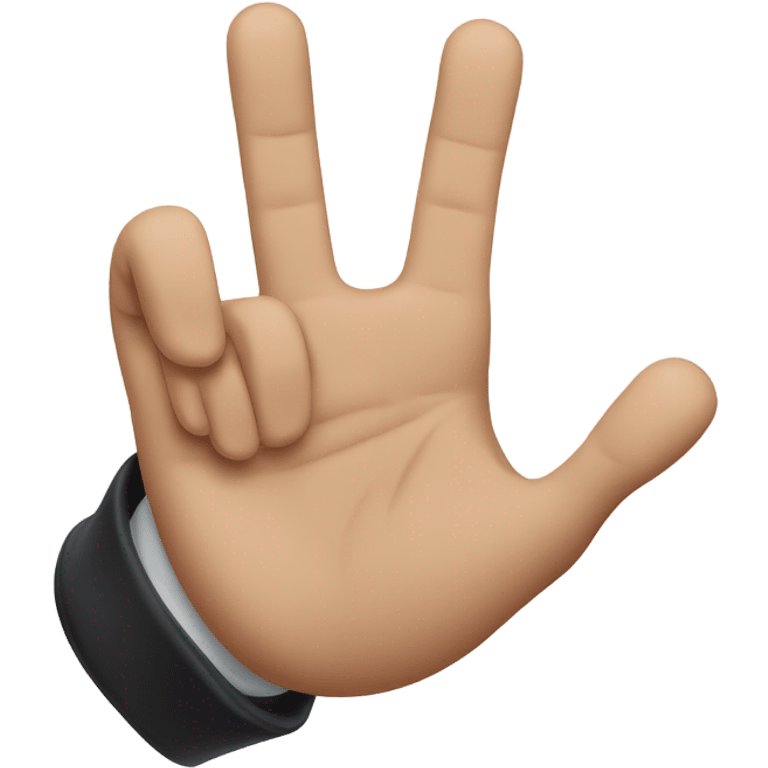 A Hand with 4 1/2 fingers and the thumb  emoji