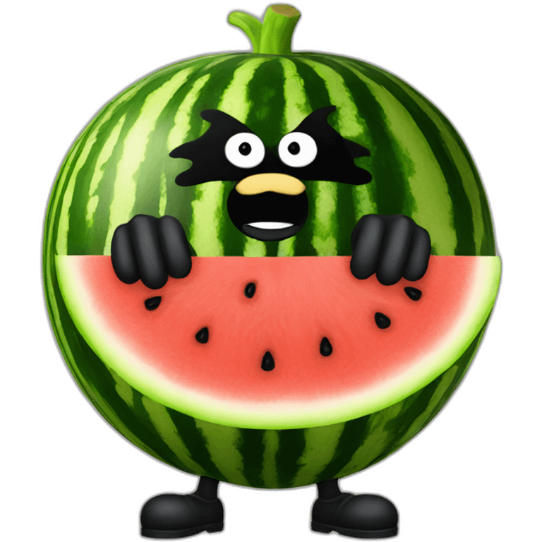 golliwog watermelon emoji