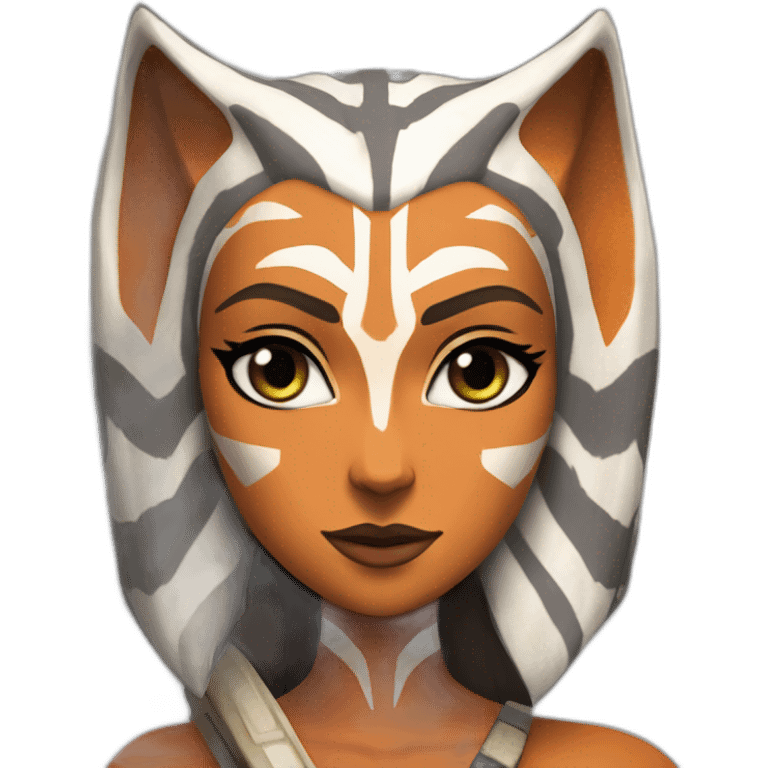 Sexy Ahsoka Tano (portrait, front facing) bikini (small horns) (clone wars season 7) emoji