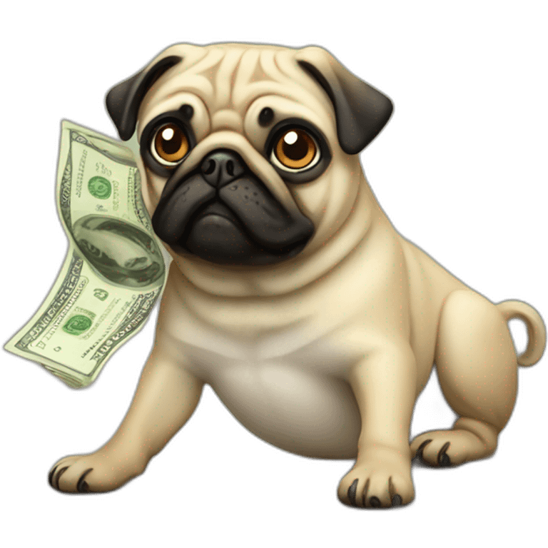 money pug emoji