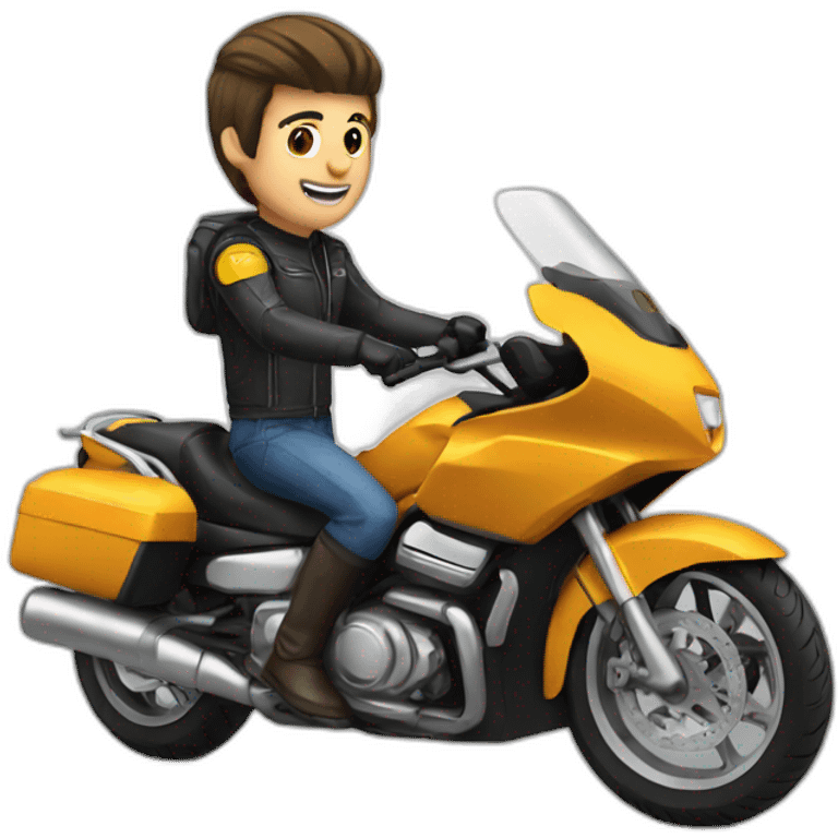 Chat sur moto emoji