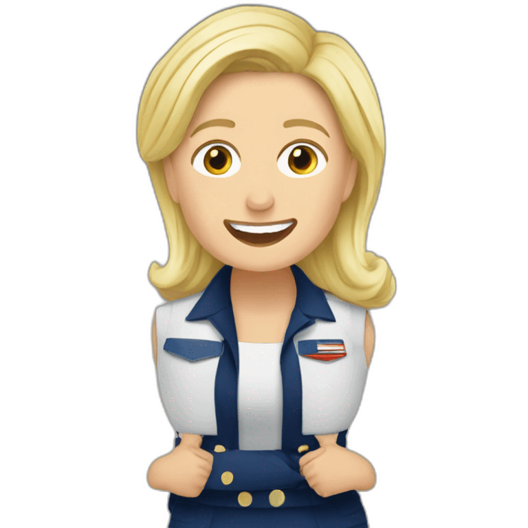 Marine le Pen faisant emoji