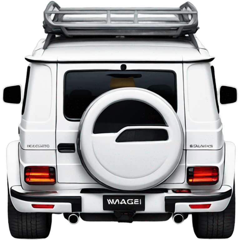 White Mercedes gwagon back emoji