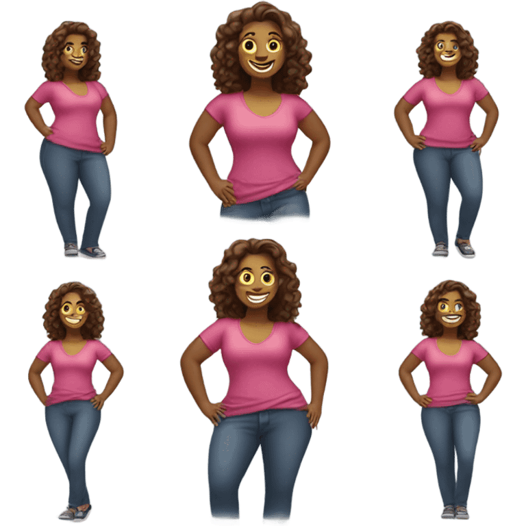 Curvy woman emoji