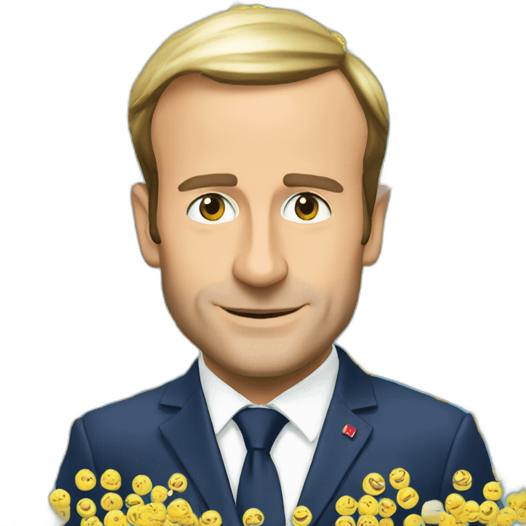 Macron sur lepen emoji