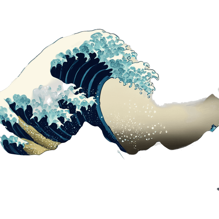 Kanagawa wave emoji