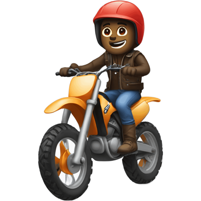 Guy riding a dirtbike emoji