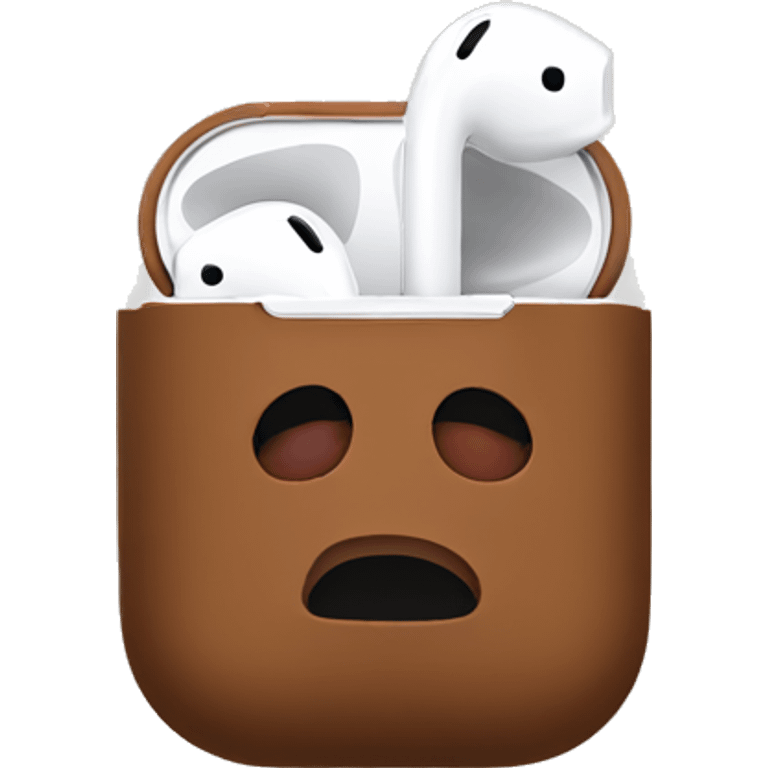 Dirty brown airpod emoji