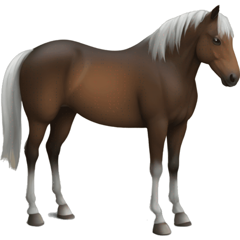 Horse in house at night emoji