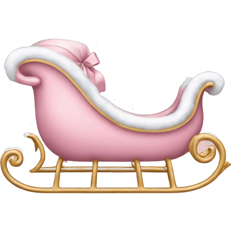 pastel pink Christmas sleigh emoji