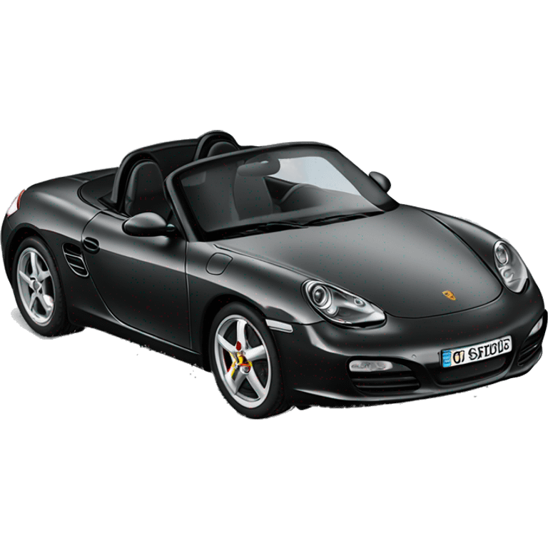 Porsche Boxster black emoji