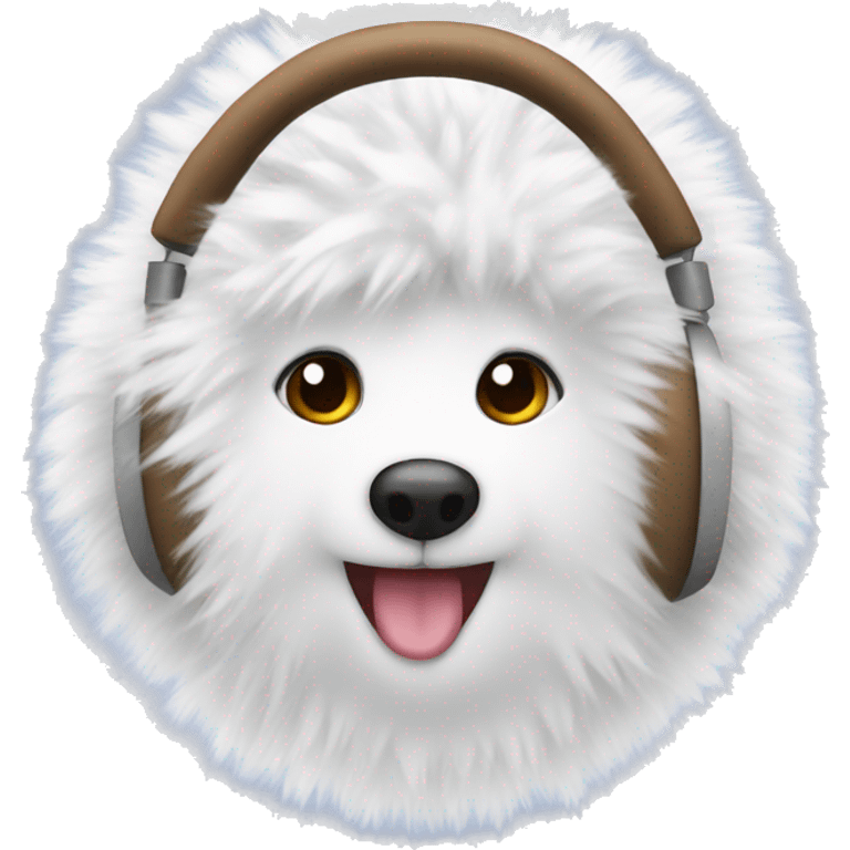 White fluffy earmuffs emoji