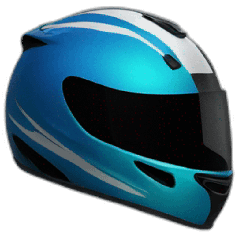 racing helmet with dark color emoji