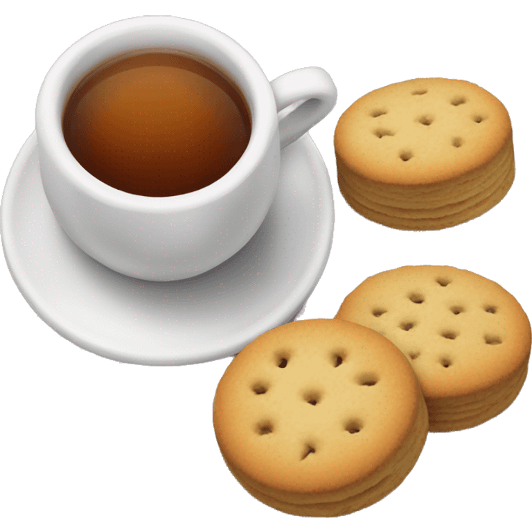 Cup of tea and biscuits  emoji