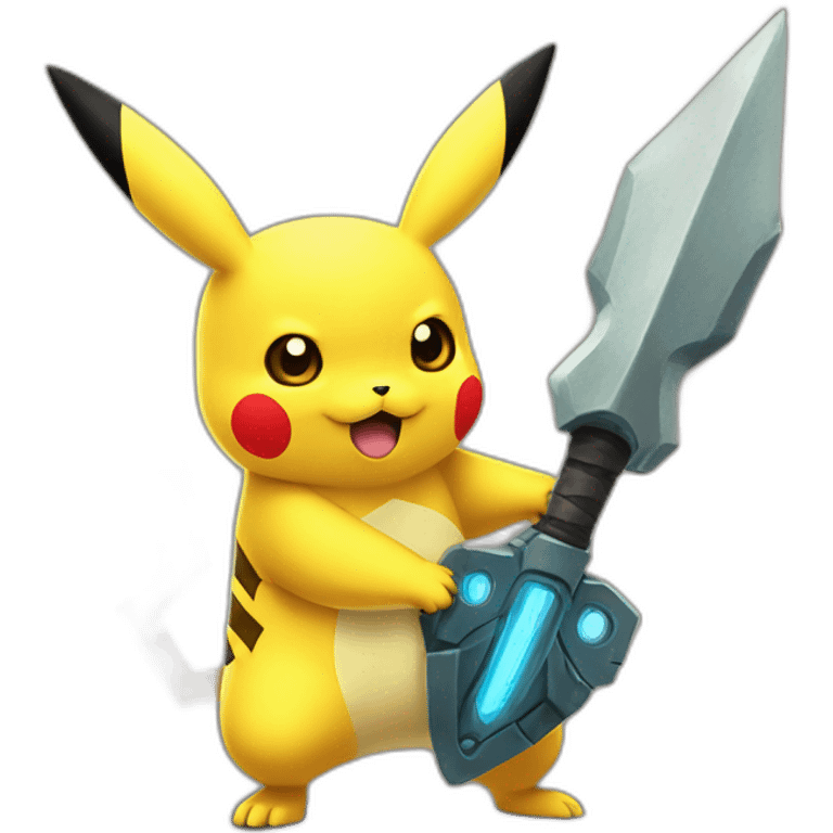 PIKACHU WOTH WEAPON emoji