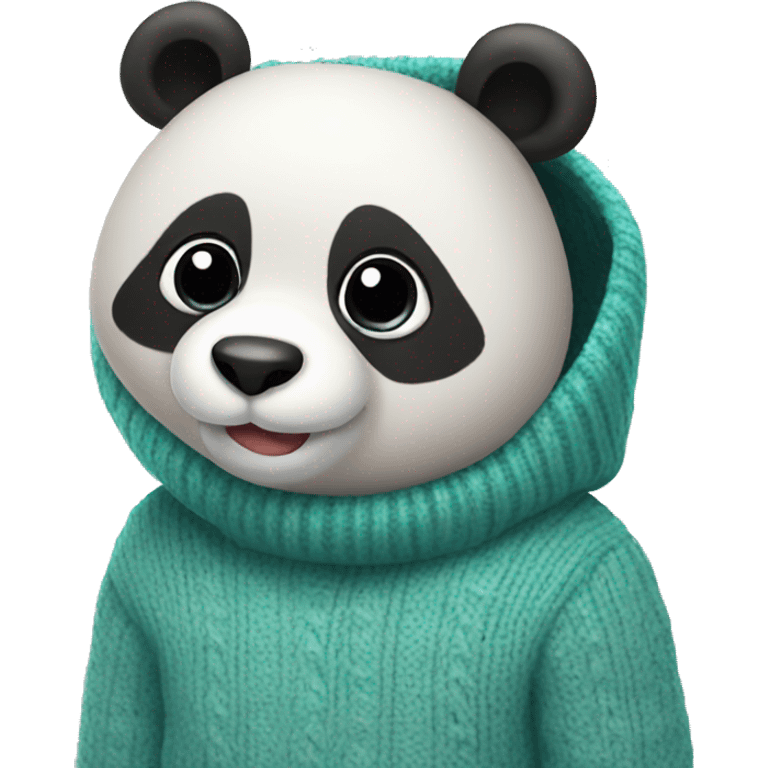 Panda wearing sweater emoji