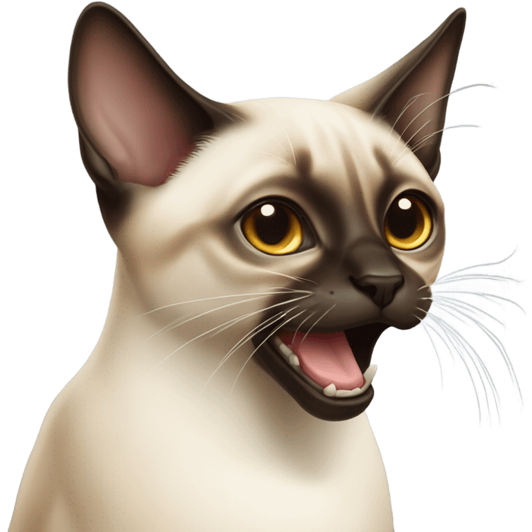 siamese cat screaming emoji