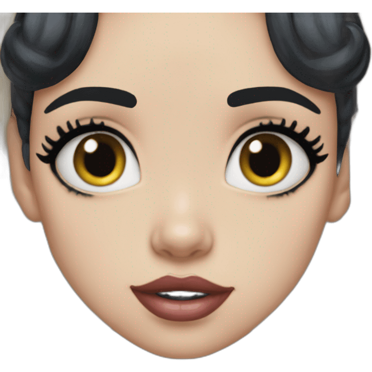 melanie martinez half white and half black hair emoji