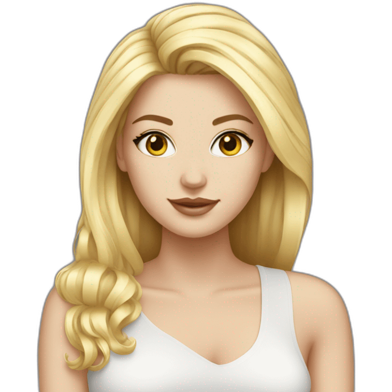 Beautiful fashion white girl emoji