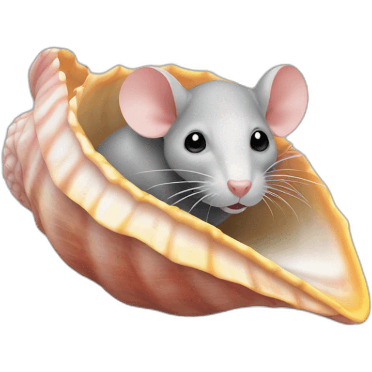 Rat in a conch shell emoji