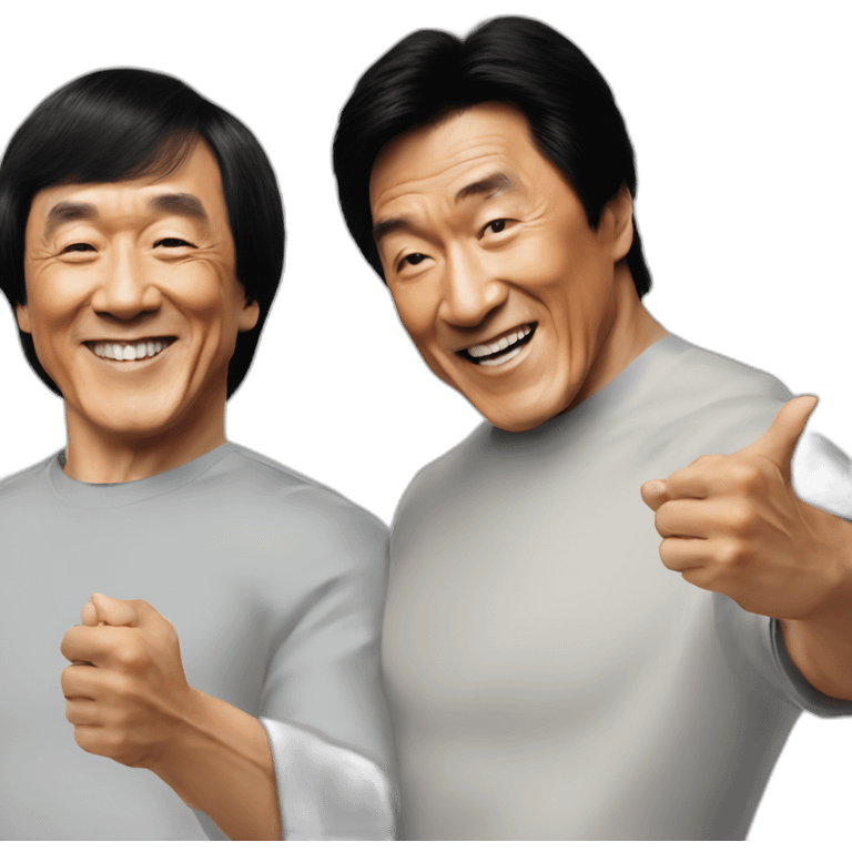 Jackie Chan with Eddie Murphy emoji