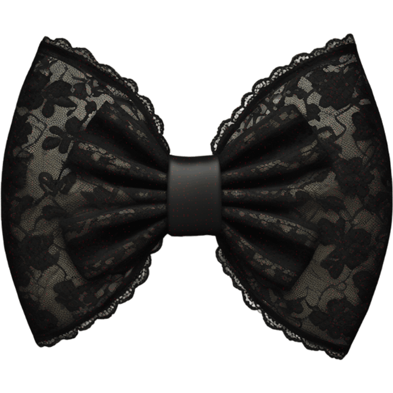 black lace bow emoji