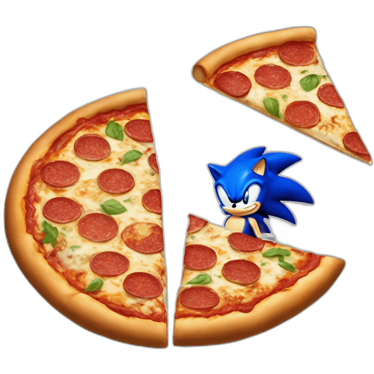 Sonic qui fait une pizza emoji