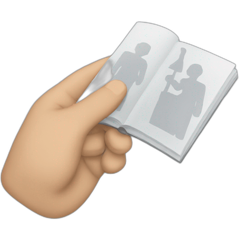 person holding a guide emoji