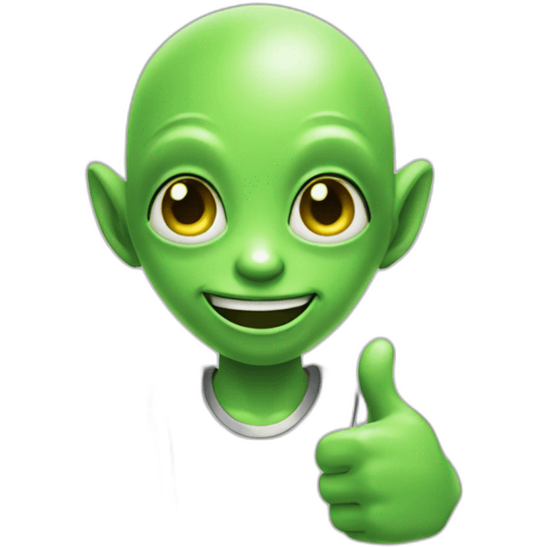 cutie alien thumbsup emoji