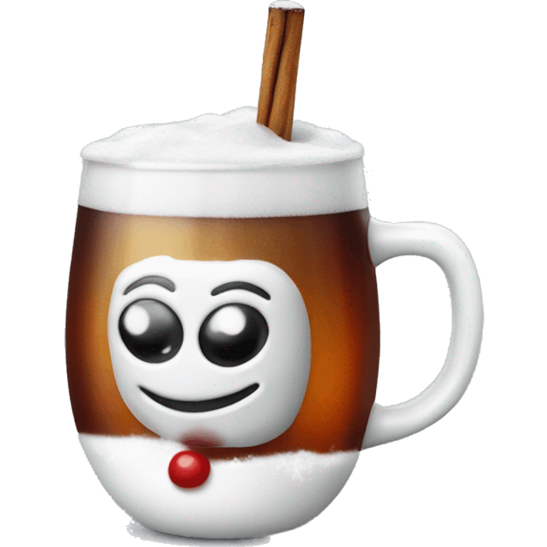 Schneemann mit Glühwein emoji