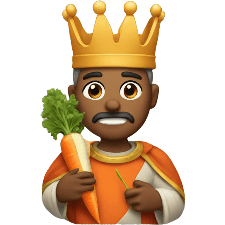 King eating a carrot emoji