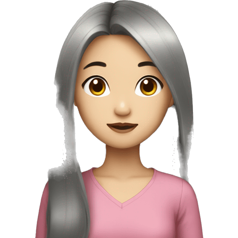 asian girl with long hair emoji