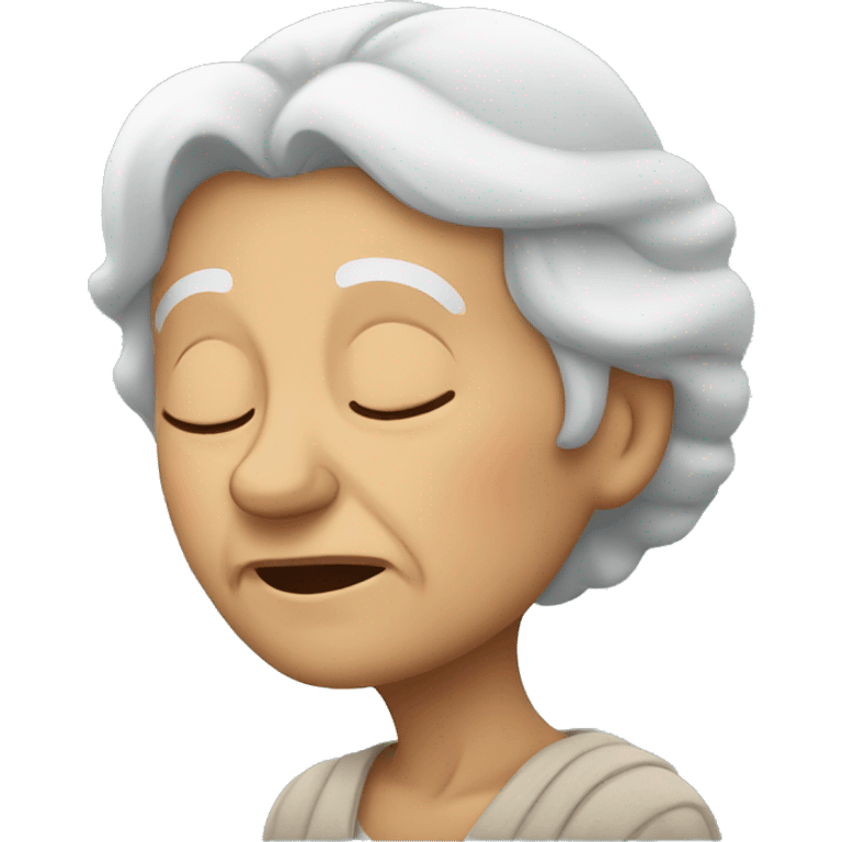 Old woman sleeping emoji