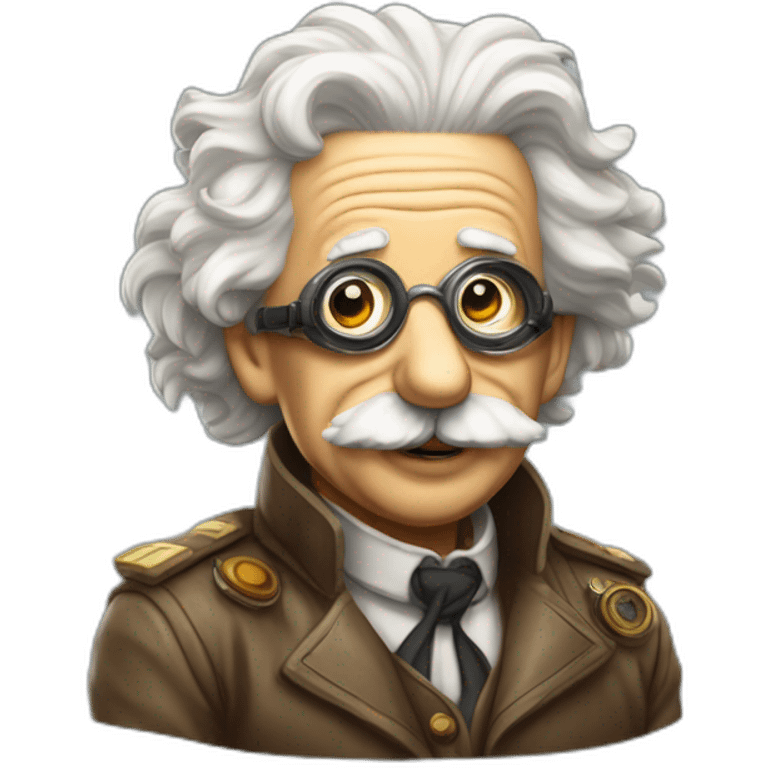 Einstein as old timey pilot with billowing scarf and goggles emoji