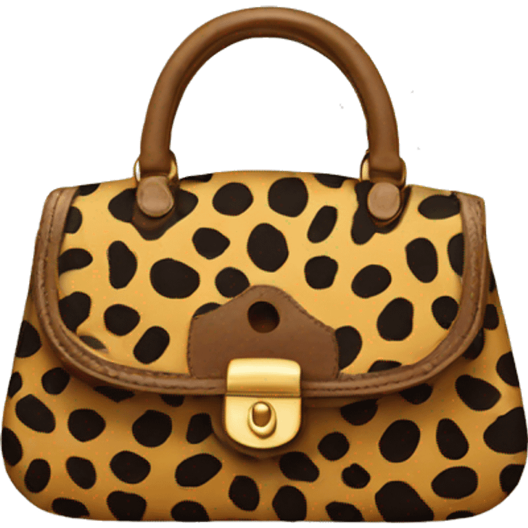 purse with cheetah print  emoji