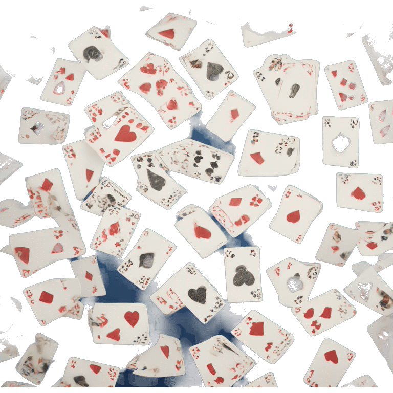 poker cards scatter in air emoji