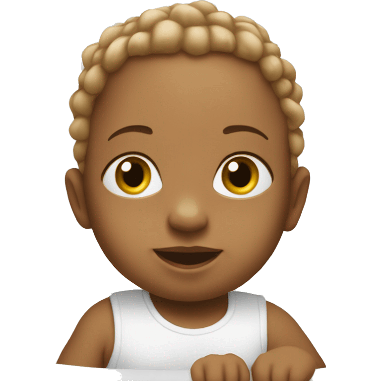 White baby in a white crib emoji