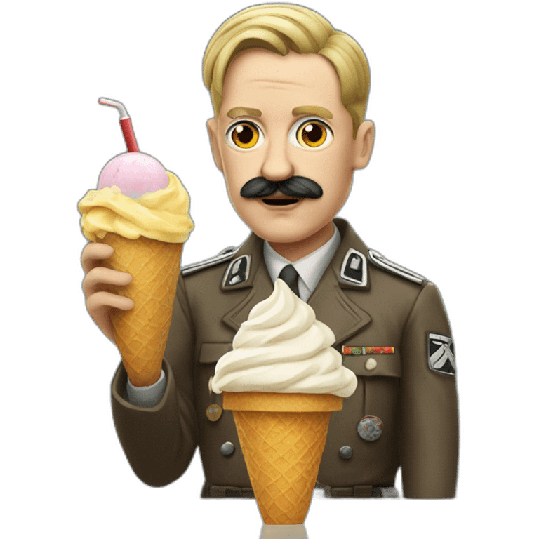 Hitler with an ice cream  emoji