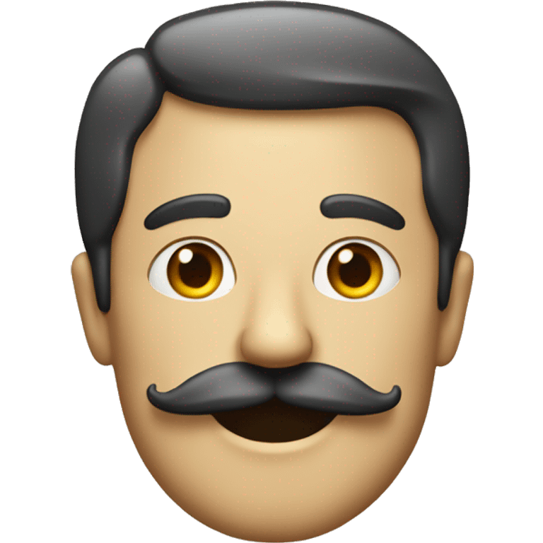 Un monsieur avec une moustache caré  emoji