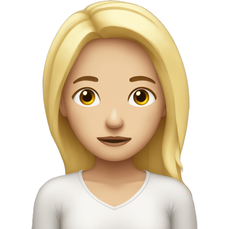 Tired blonde girl  emoji