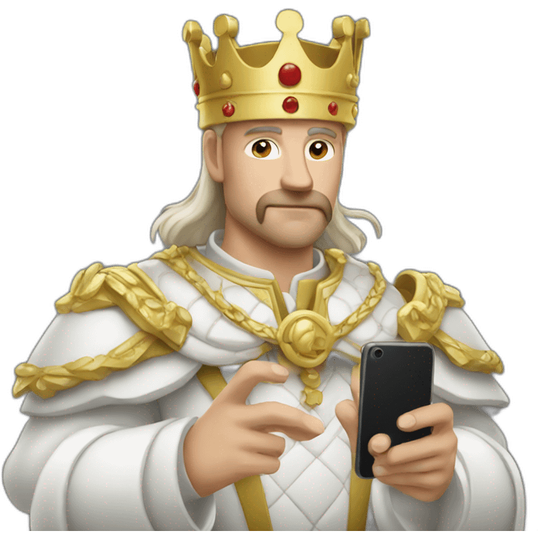 White King using phone emoji