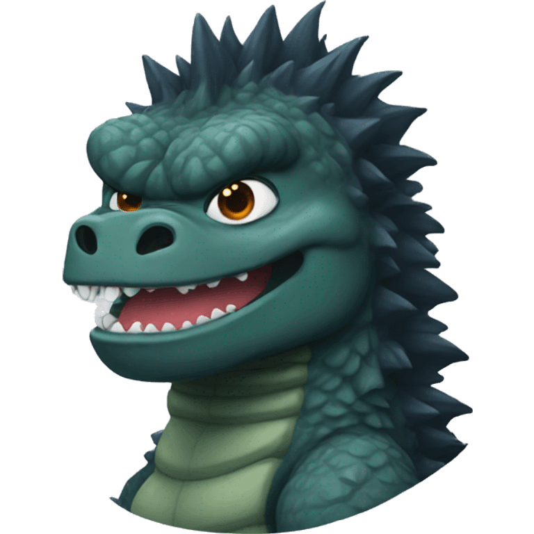 Godzilla with hair emoji