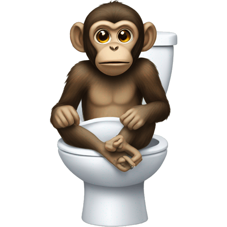 Monkey on the toilet  emoji